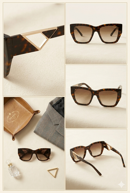 Gafas de Sol Icon "Geometric Triangle" – Carey y Oro
