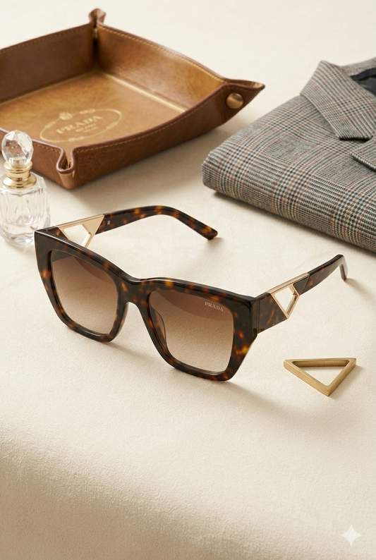 Gafas de Sol Icon "Geometric Triangle" – Carey y Oro
