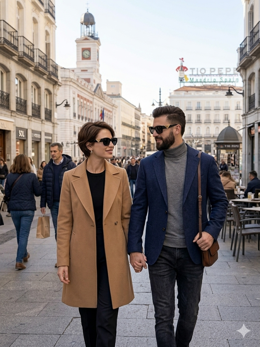 Gafas de Sol "Symbole" – Elegancia Geométrica en Negro y Oro