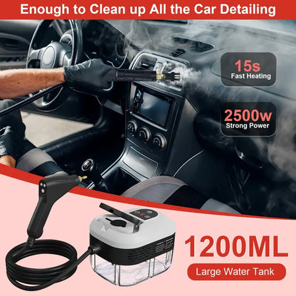 Limpiador a vapor de alta presión de 2500W con guantes